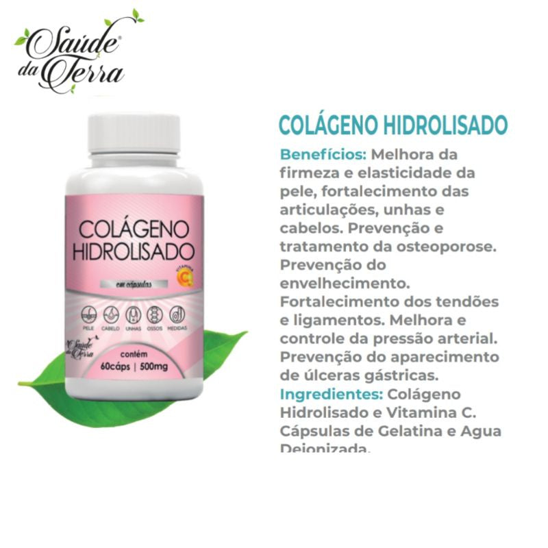 Colágeno Hidrolisado Saúde da Terra - 60 CAPS